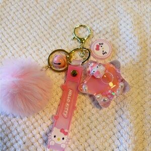 Hello Kitty Pink Keychain Pom Pom Charm ♥️♥️ 5 for $25 ♥️♥️